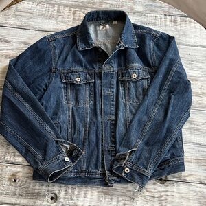 As new, classic J Crew denim jacket, size L
